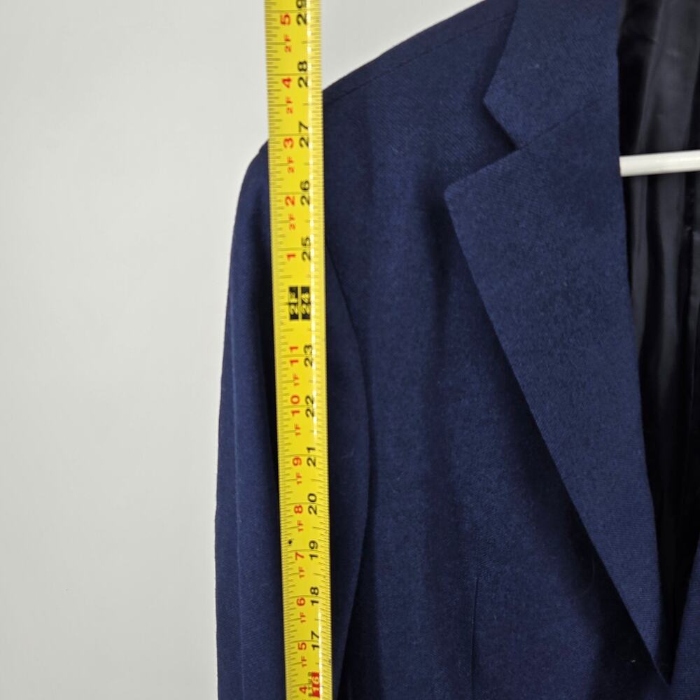 Caruso Mens Sport Coat Blazer Suit Jacket Blue Wool Size 48 7R - Picture 9 of 9